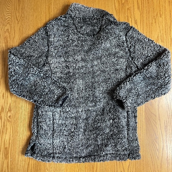 Pink Lily Sherpa Half Zipped Pullover Sweater Size Medium - Picture 2 of 5